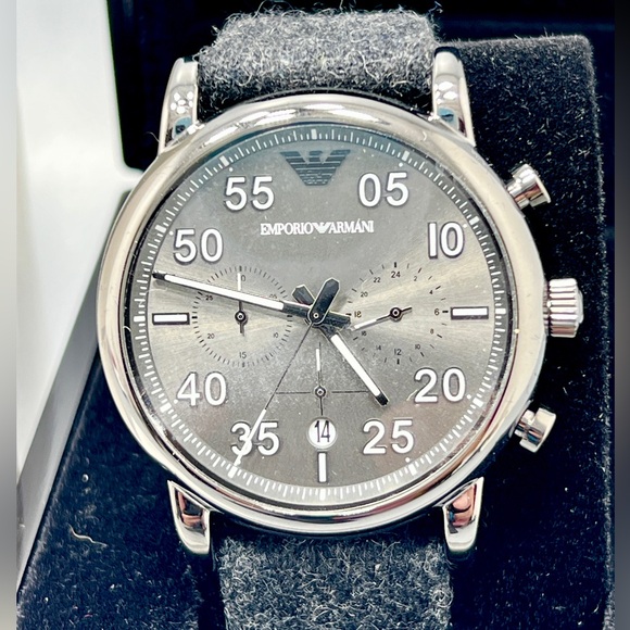 Emporio Armani Luigi Analog Grey Dial Men's Watch-AR11154 - Picture 2 of 9